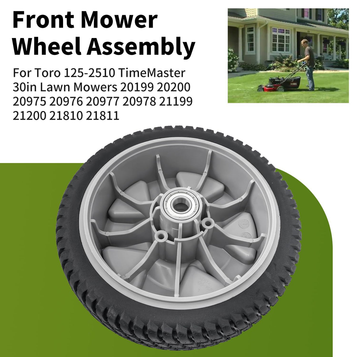 DeaWater Toro TimeMaster front wheel assembly for easy replacements