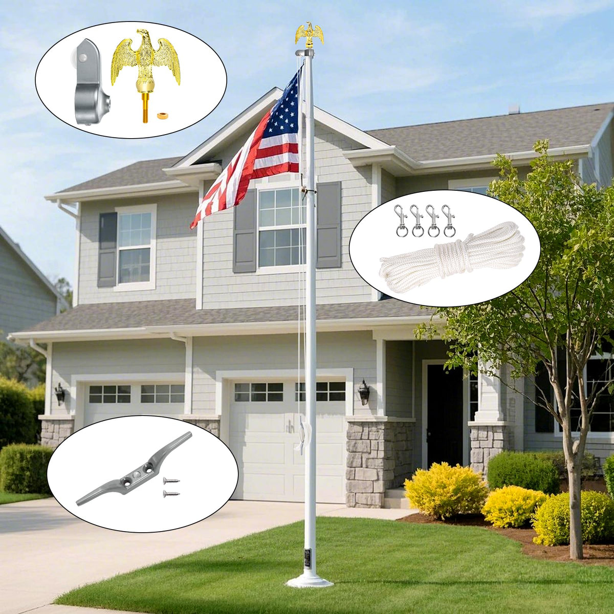 DEAYOU braided rope resists weather and enables smooth pulley passage