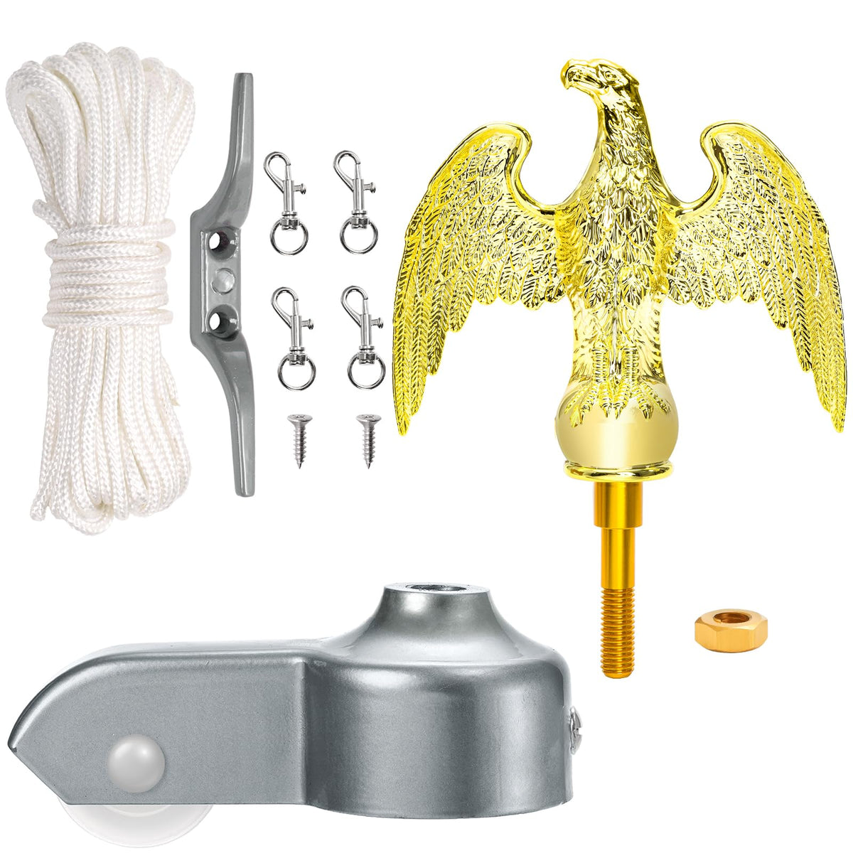 DEAYOU complete flagpole hardware kit for upgrades and repairs