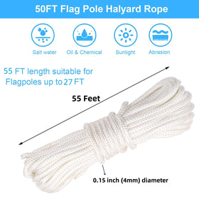 DEAYOU four swivel hooks for secure flag attachment and reduced tangling