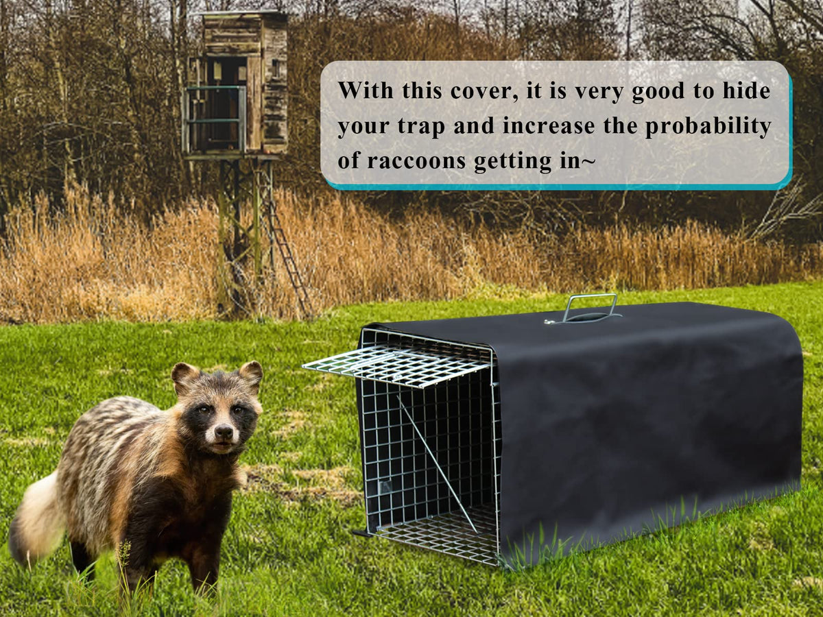 Deblue trap cage cover four corners clasps keep it secure.