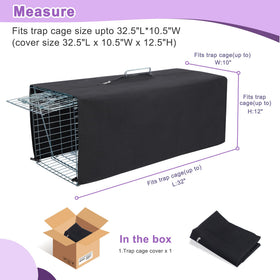 Deblue trap cage cover top-zip-handle facilitates quick access.