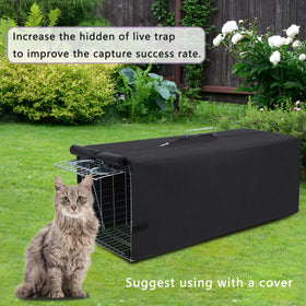 Deblue trap with zipper handle for safer transport of animals.