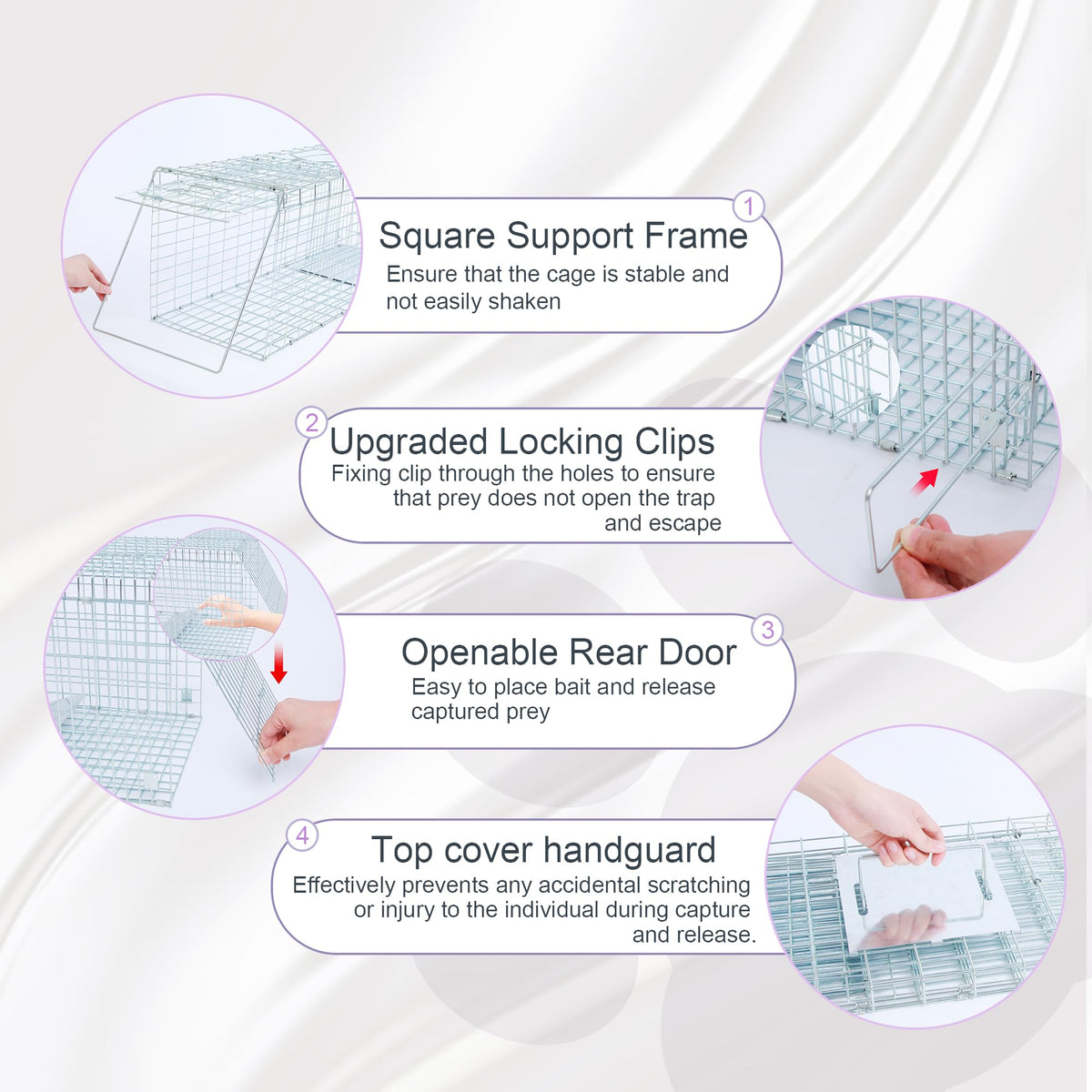 Deblue weatherproof galvanized steel trap designed for harsh outdoor conditions.