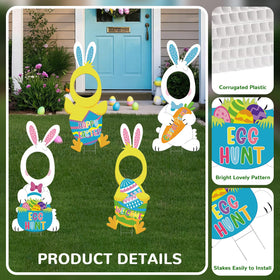 DECEED Easter yard sign weather-resistant design preserves color in sun and rain.