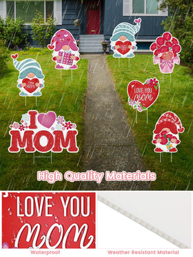 DECEED heart-shaped yard sign delivers bold, sweet Mother's Day messaging