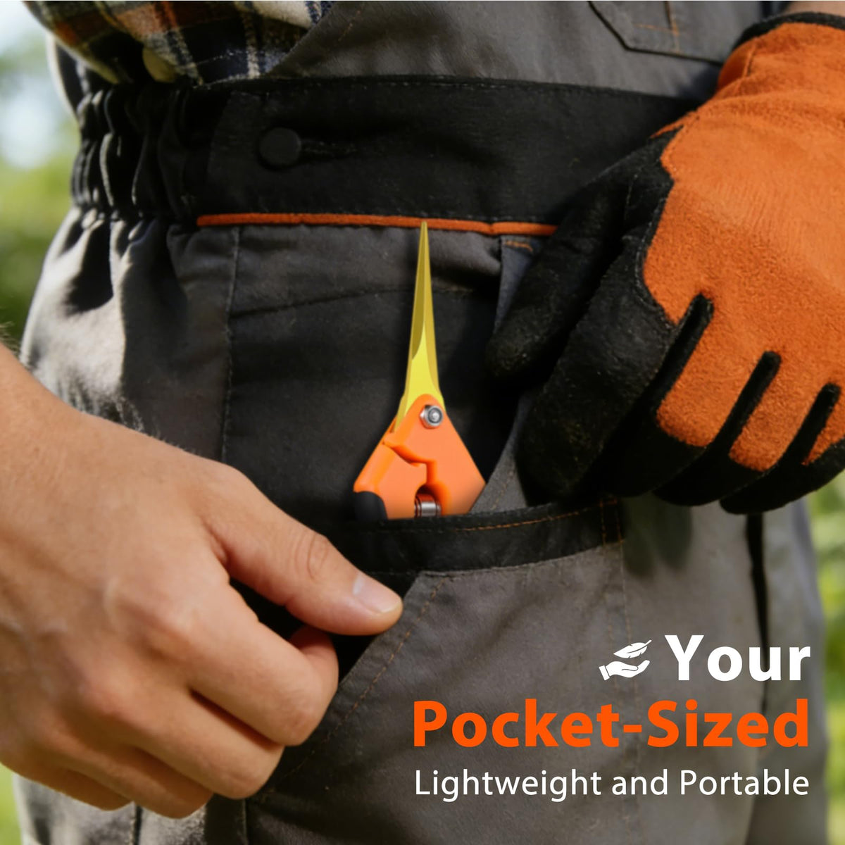 One handed safety lock on Decerk pruning set