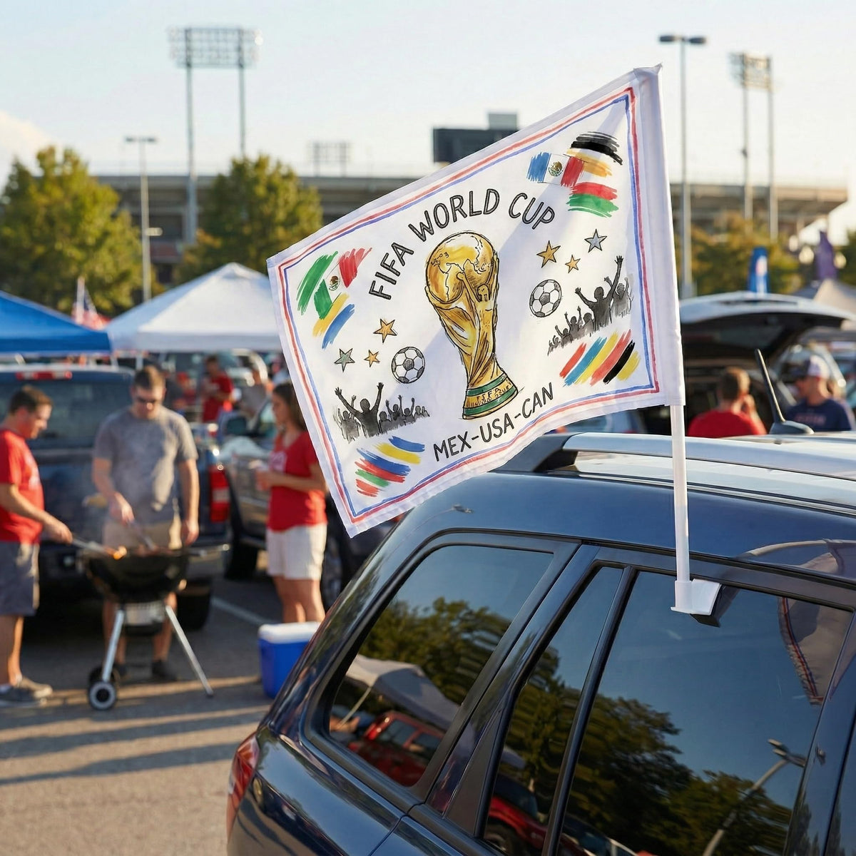 DECHOUS car flags used at celebrations like birthdays and parades.