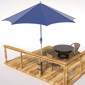 Deck Man included SS304 hardware enables quick, tool-free setup.