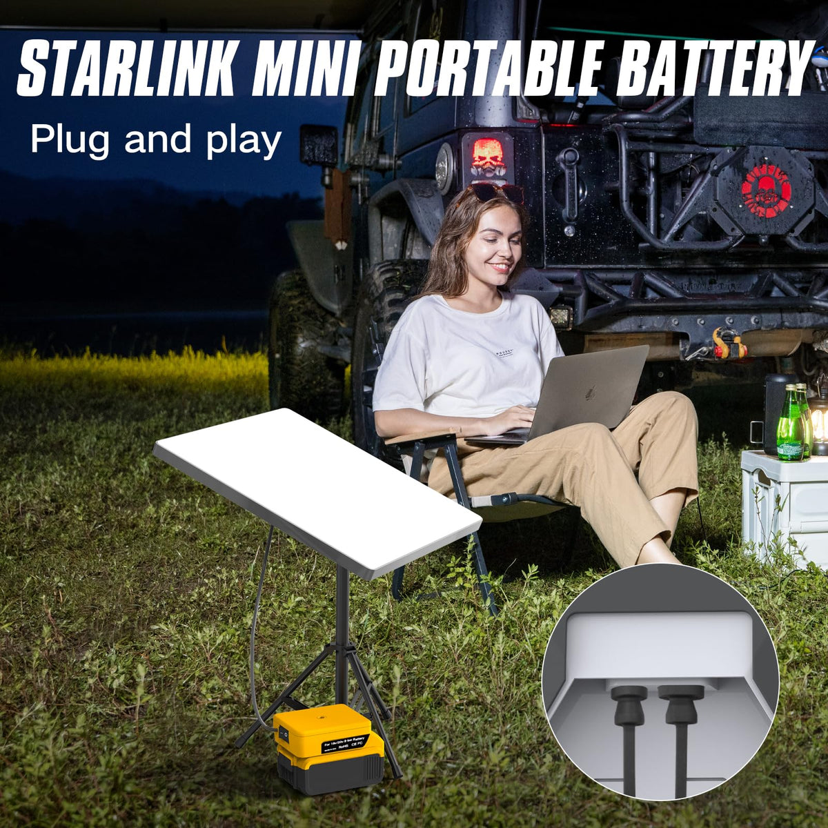 Deckit Starlink Mini 5ft DC cable offers flexible placement