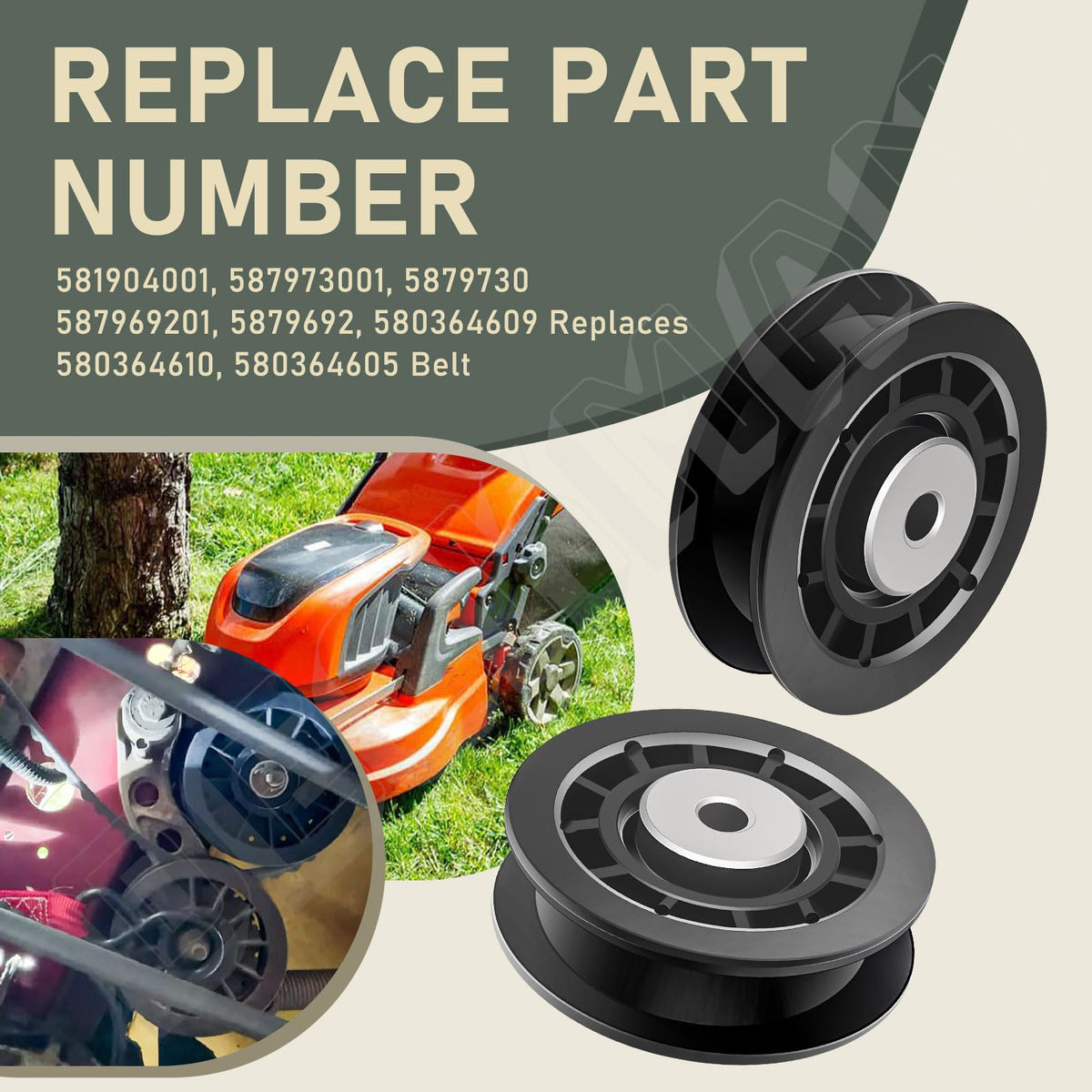 DECKMAN 580364609 belt provides robust drive and longer service life for compatible Husqvarna units.