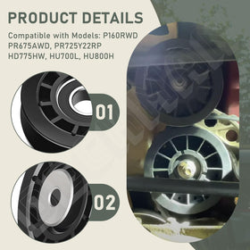 DECKMAN 587973001 pulley pair designed for smooth belt routing and durable operation.