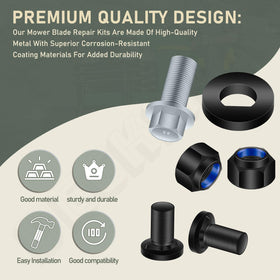 DECKMAN blade support bolts pair for stable dual blades