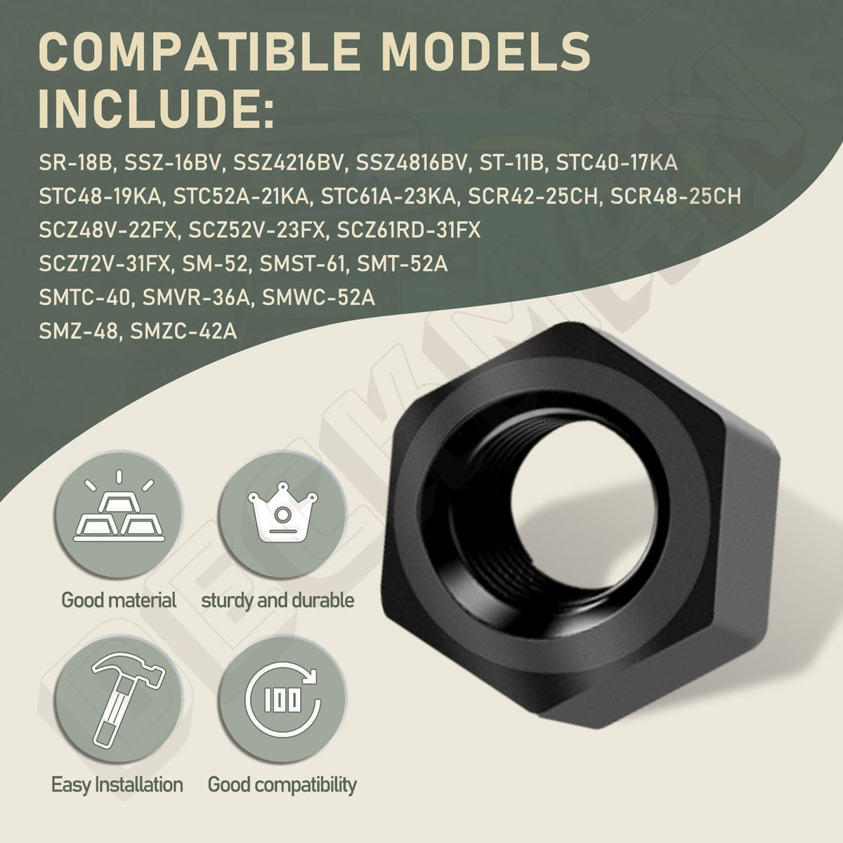DECKMAN bolt thread detail demonstrates robust hardware fit