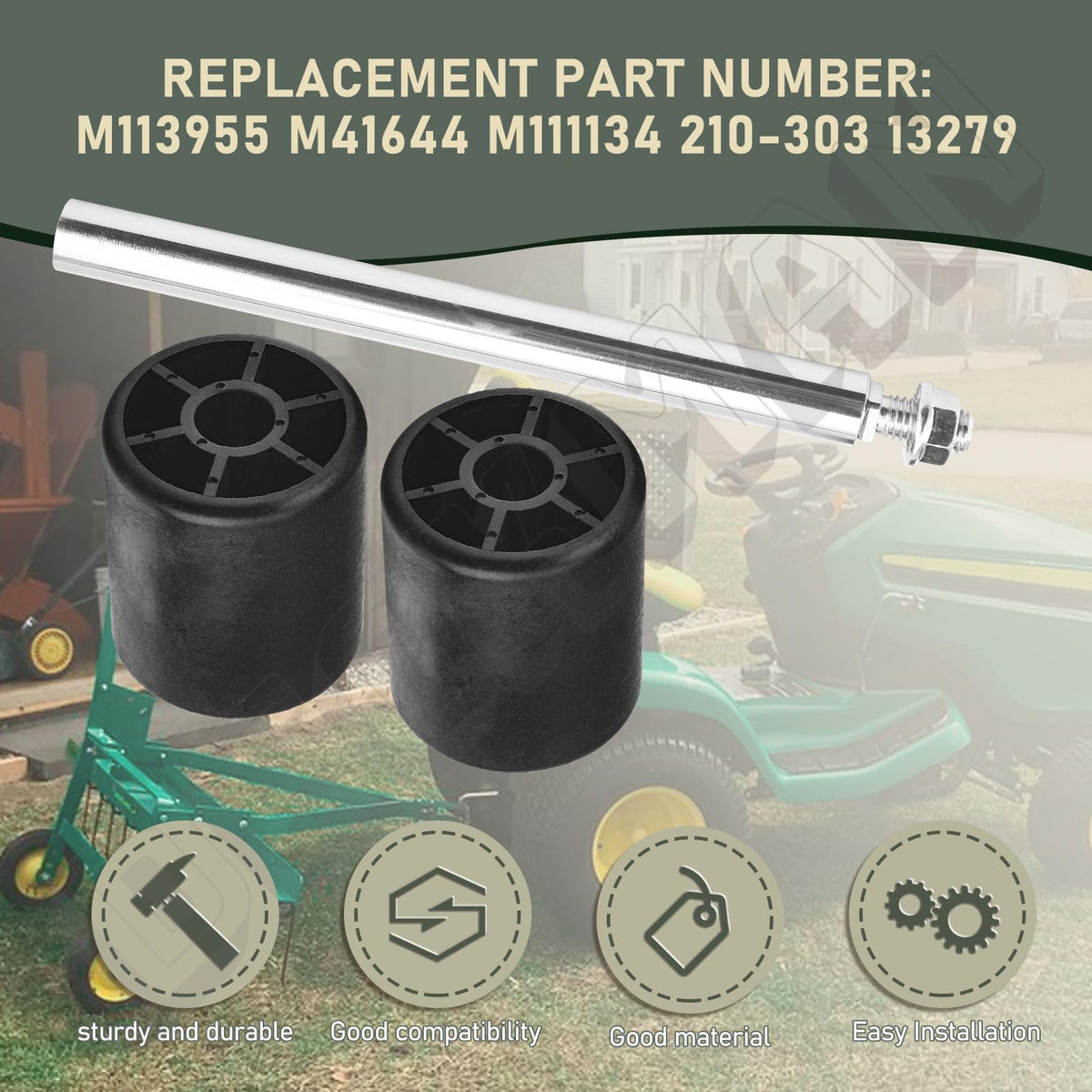 DECKMAN deck roller abrasion-resistant assembly demonstrates durable components for tough jobs