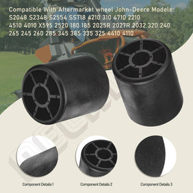 DECKMAN deck roller packaging 2pack ready-to-install option with included shaft rod