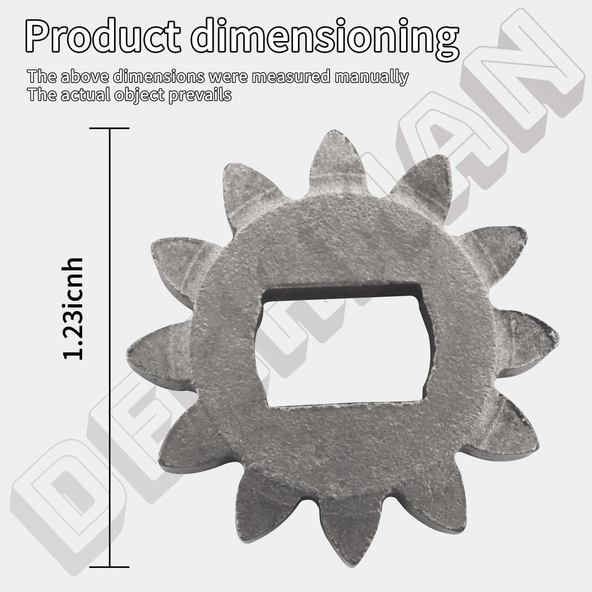 DECKMAN drive gear 12t pinion provides stable drive shaft interaction