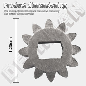 DECKMAN drive gear 12t pinion provides stable drive shaft interaction