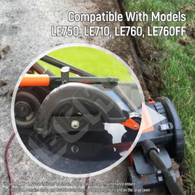 DECKMAN EB-007 edge hog blade side view shows sturdy construction for dependable edging