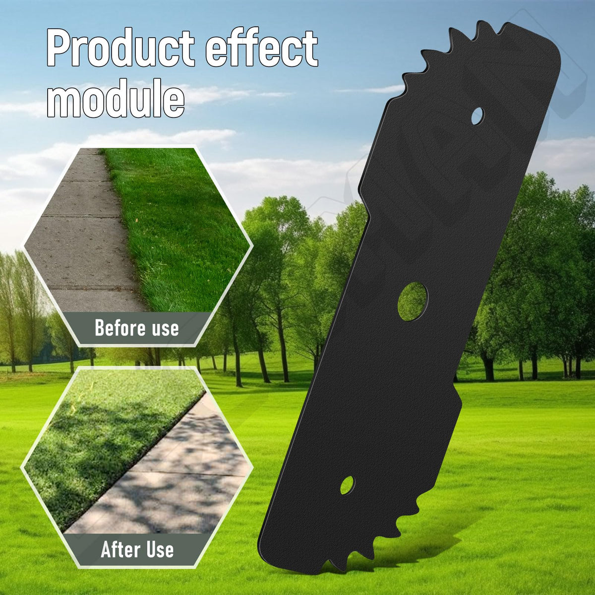 DECKMAN EB-007 hardened steel blade closeup highlights durability and resistance to bending