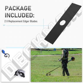 DECKMAN hardened steel edger blade withstands tough yard tasks