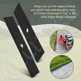 Deckman durable 9x2 edger blade, strong edge and minimal breakage during trimming.