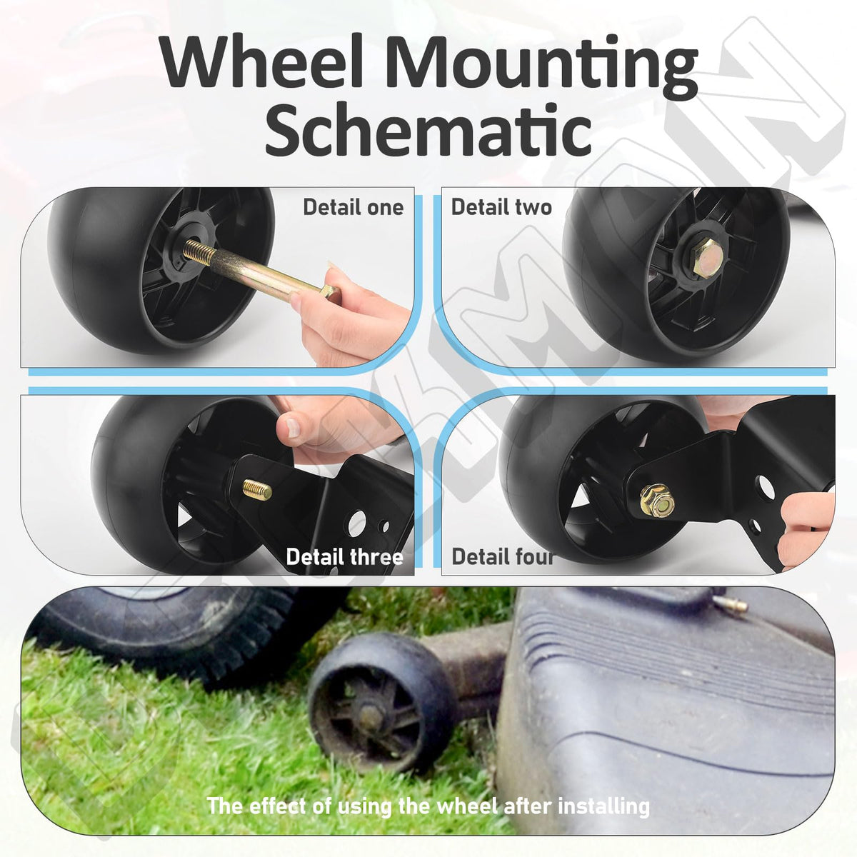Deckman nuts secure the kit for long-lasting performance