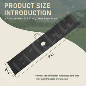 Deckman universal 9x2 edger blade for McLane, designed for smooth edging on lawns.