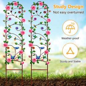 DECLUTTR 60-inch tall and 11-inch wide trellis for versatile placement