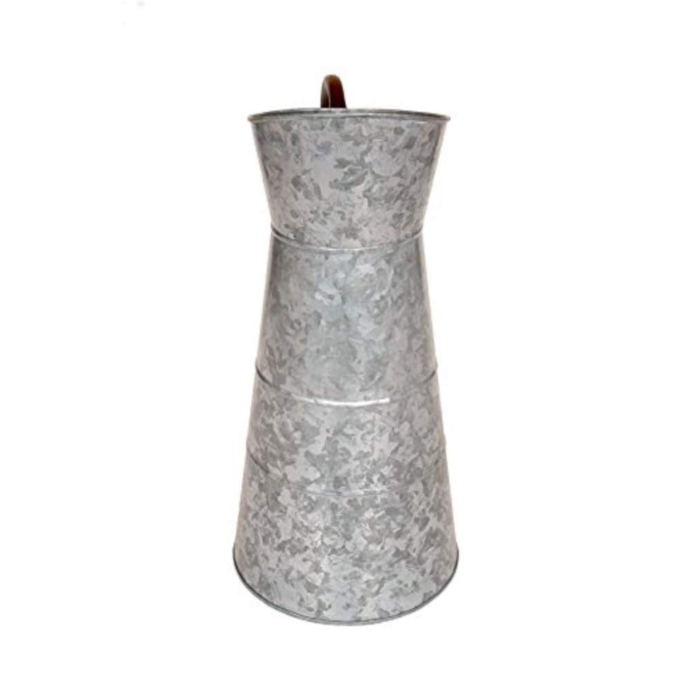 Deco 79 galvanized watering jug side view highlighting handle.