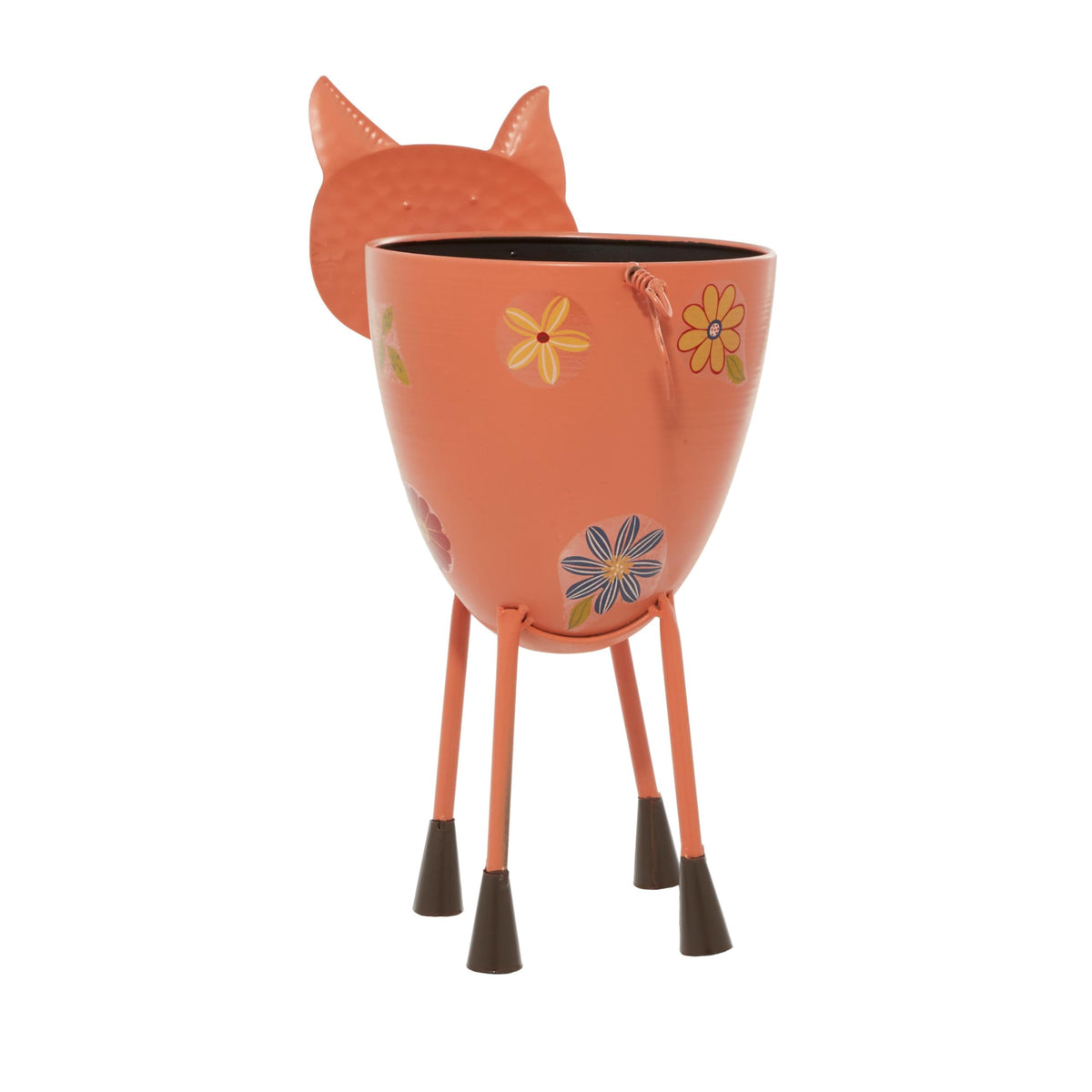 Deco 79 pink round planter with legs elevates any living area.