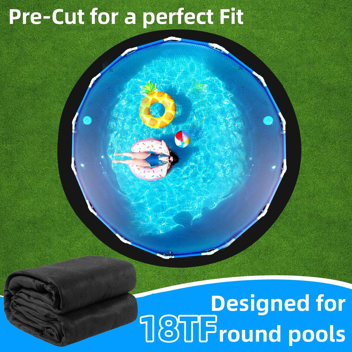 DecoForU round pool pad helps improve durability while maintaining proper drainage and airflow.