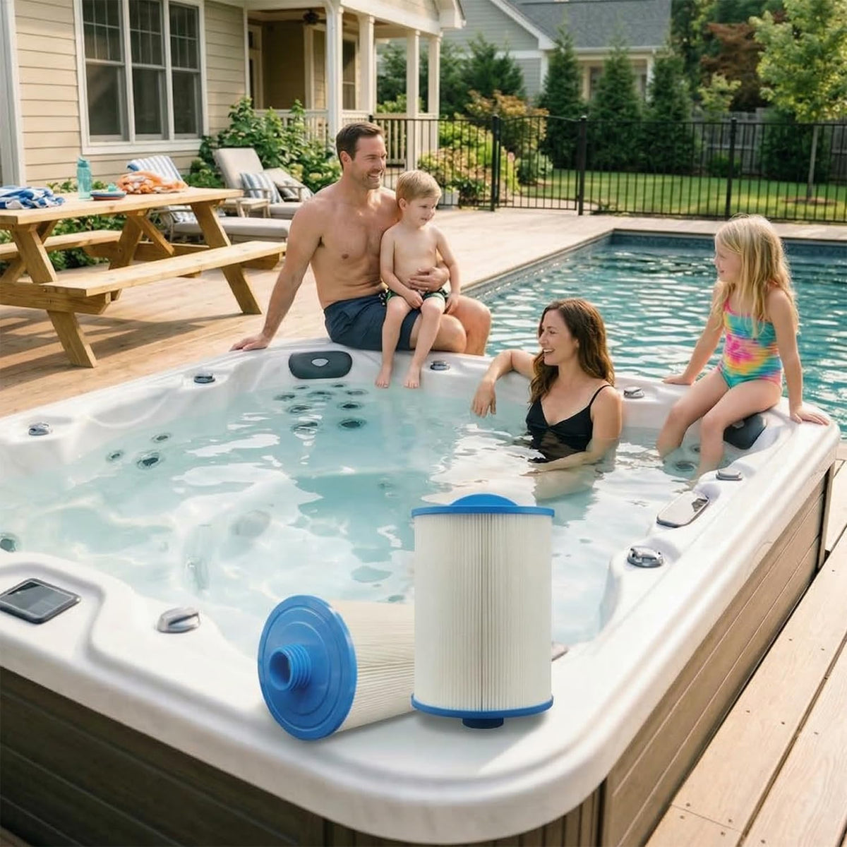 DecoHongDi spa filter helps keep water bright and clear