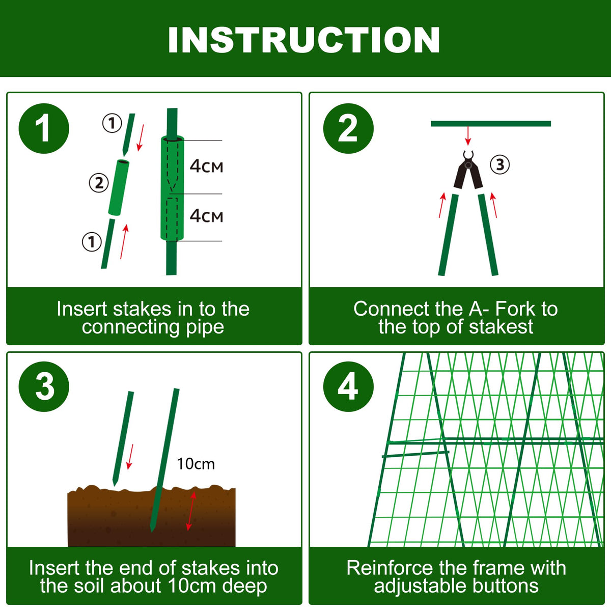 DECOHS A size clips and plant clips guide vines