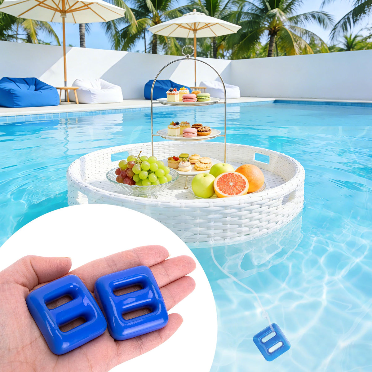 DECOHS anchor material detail highlights rust-resistant zinc alloy with PVC coating.