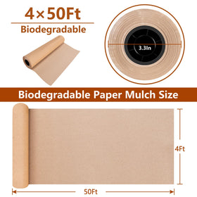 DECOHS biodegradable paper barrier in a garden bed layout supports breathable soil conditions
