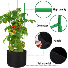 DECOHS compatible with tomatoes and cucumbers for vertical gardening.