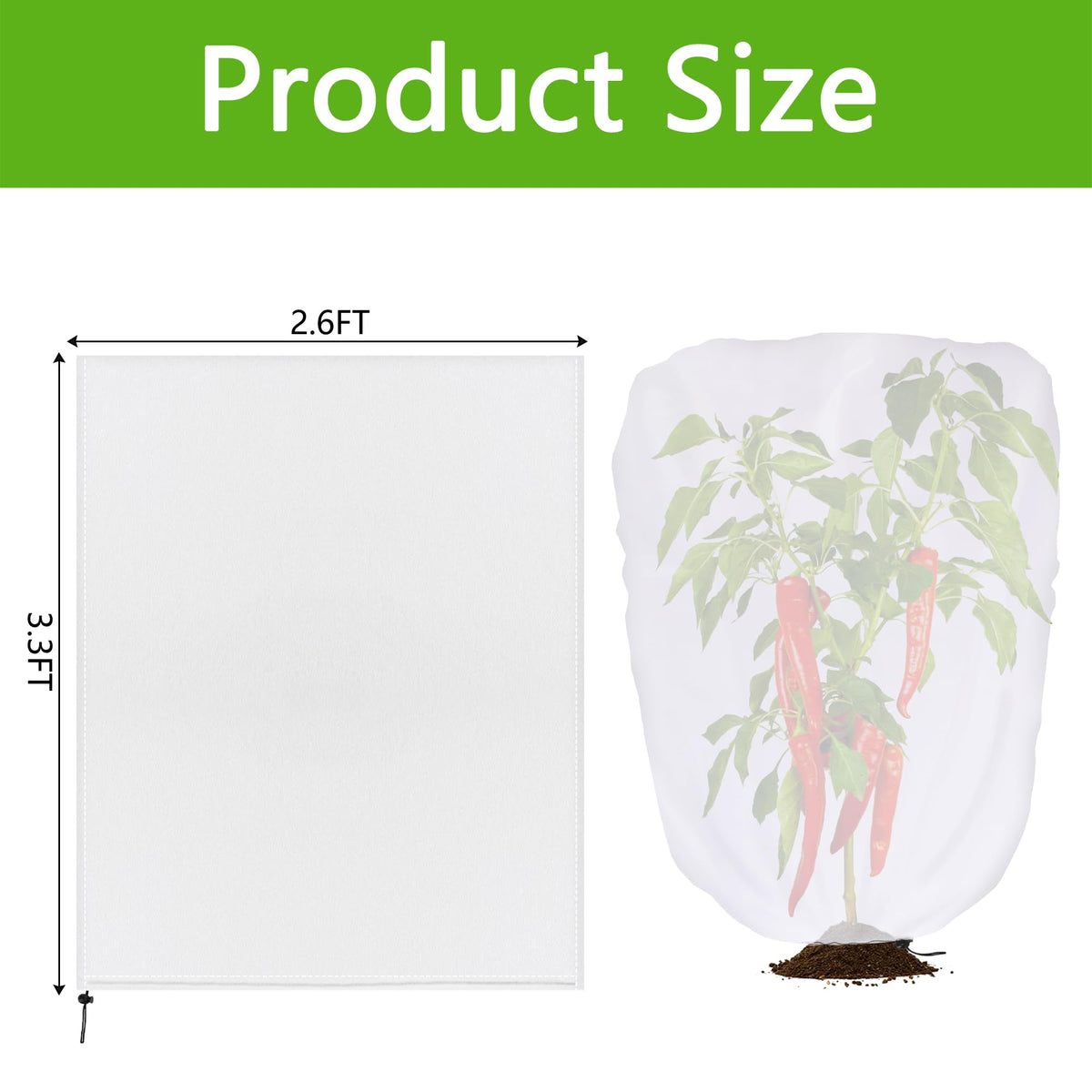 DECOHS drawstring shade cover secured on a tree for reliable protection