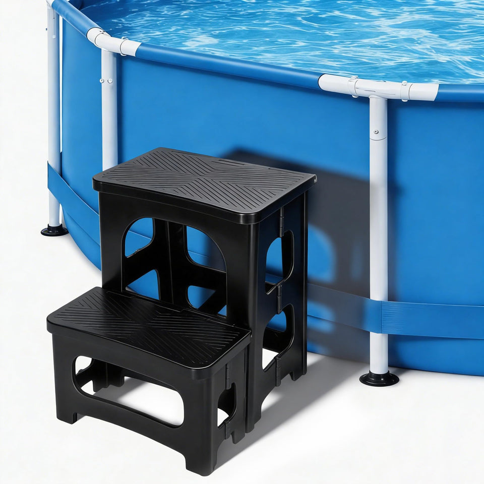 DECOHS foldable spa steps offering compact storage and portable use
