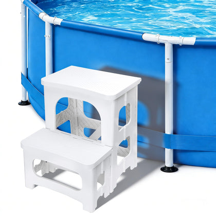 DECOHS foldable spa steps provide compact hot tub access.