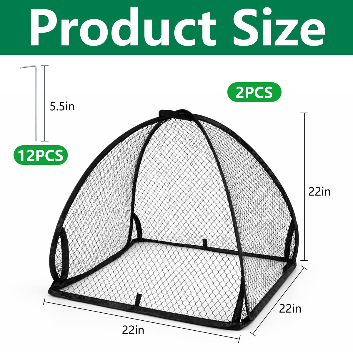 DECOHS garden net cage guards vegetables with breathable mesh and sun exposure.