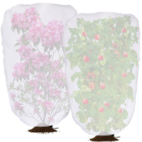 DECOHS garden shade cover with drawstring protecting a tree from direct sun.