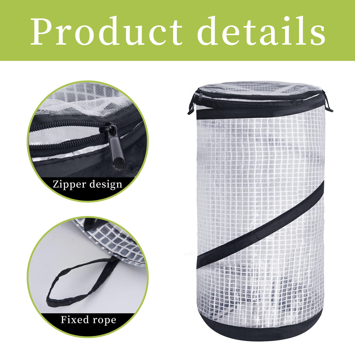 DECOHS greenhouse zipper entry provides easy access while protecting delicate seedlings.