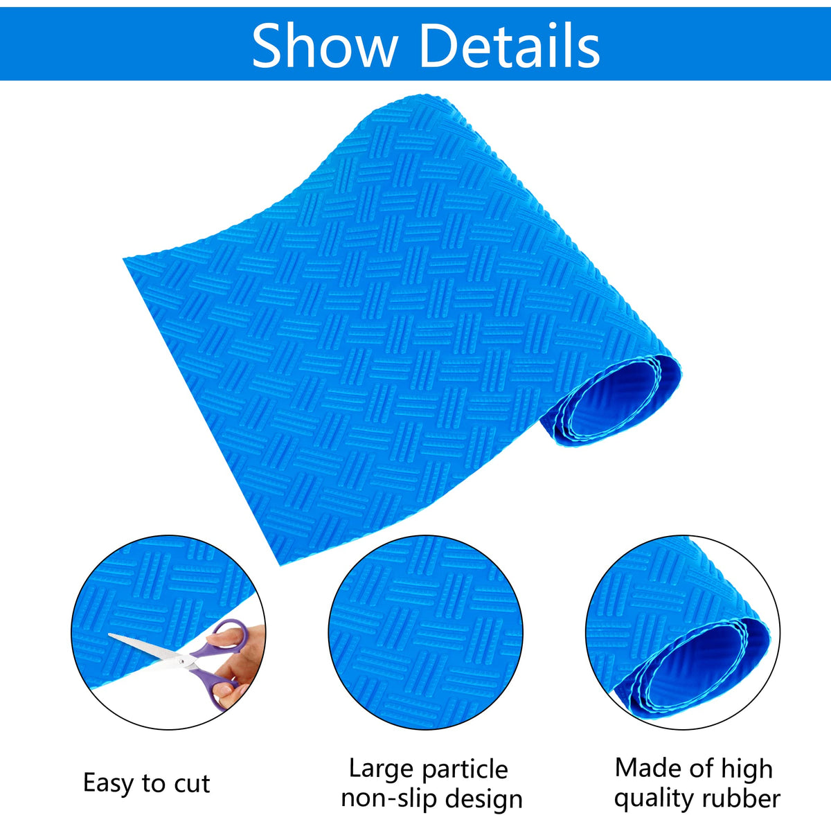 DECOHS ladder mat is soft rubber and durable for long use.