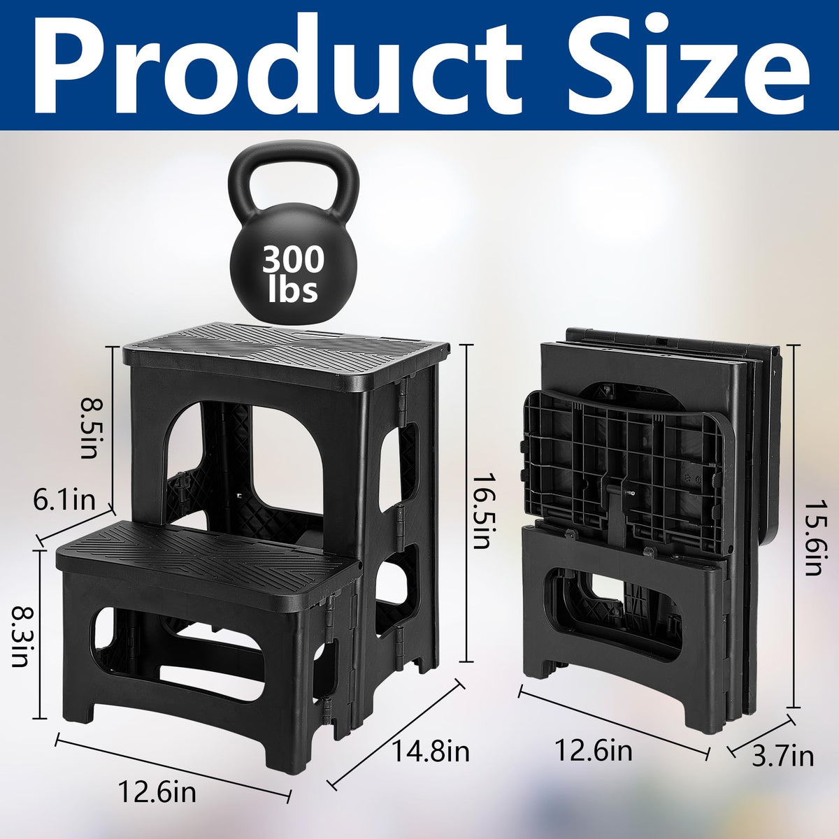 DECOHS non-slip two-step stool ensuring secure footing beside water