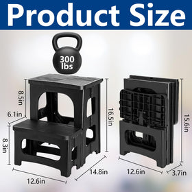 DECOHS non-slip two-step stool ensuring secure footing beside water