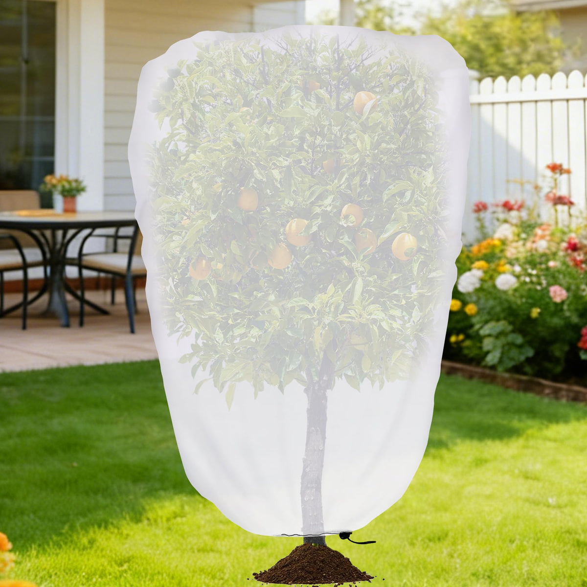 DECOHS outdoor garden shade cloth in use across plants
