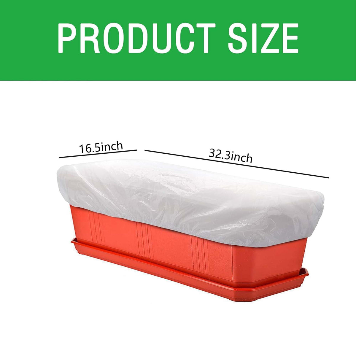DECOHS planter box mulch cover close-up showing elastic band for secure fit
