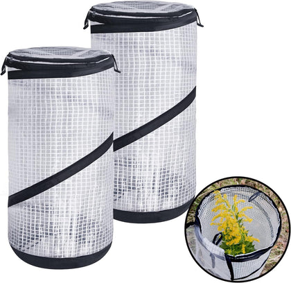 DECOHS mini greenhouse pop-up closed protects plants in cold weather.