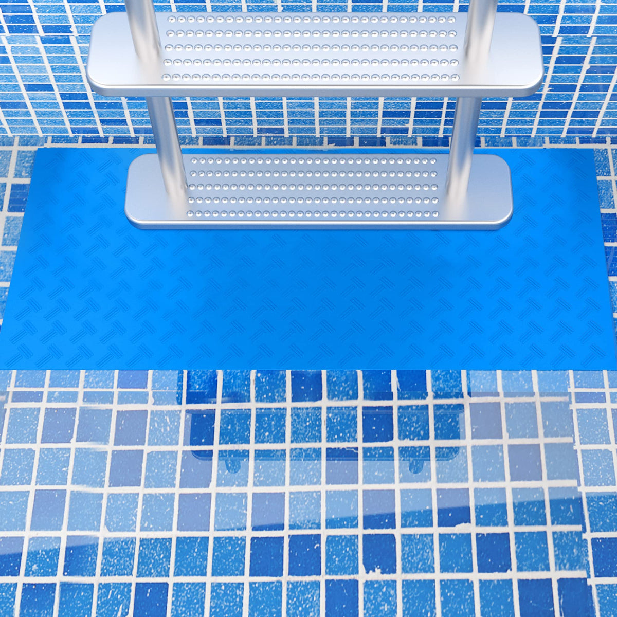 DECOHS portable ladder mat rolls up and stores without hassle.